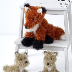 King Cole Pattern 9110 Fox Knitted in Tinsel Chunky