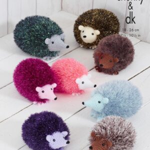King Cole Pattern 9148 Hedgehog-Small-Medium-Large Crocheted in Chunky & Dollymix DK