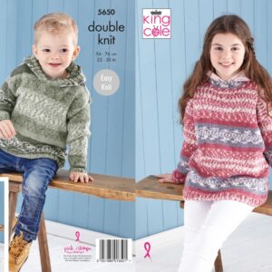 King Cole Pattern 5650 Fjord DK Sweater & Hoodie Easy Knit