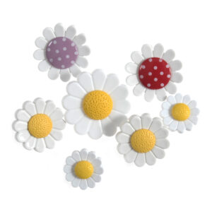 Trimits Novelty Buttons Assorted Daisies Pack of 7 Code B