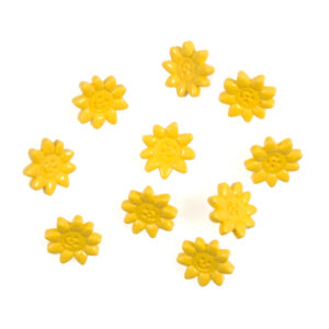Trimits Novelty Buttons Happy Flowers Pack of 10 Code A