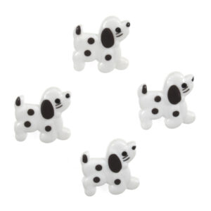 Trimits Novelty Buttons Dogs Black & White Pack of 4 Code B