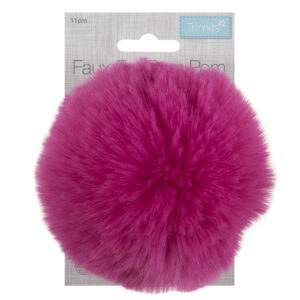 Trimits Pom Pom Faux Fur 11cm Cerise