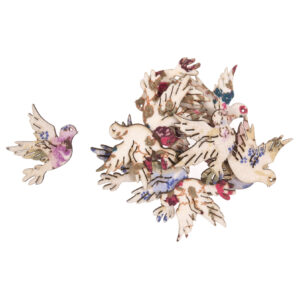 Craft Embellishments Floral Birds Pack of 12