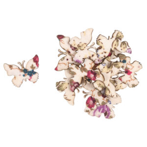 Craft Embellishments Floral Butterflies Pack of 12