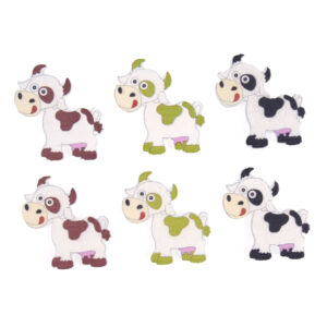 Craft Embellishments Cows Pack of 6