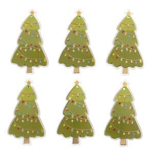 Craft Embellishments Festive Christmas Trees 6 Pieces