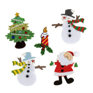 Craft Embellishments Assorted Christmas 5 Pieces
