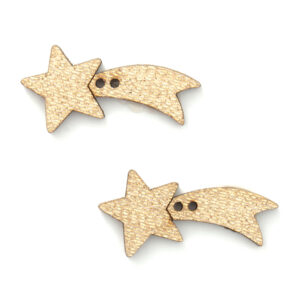 Carded Buttons Shooting Stars 35mm Pack of 2