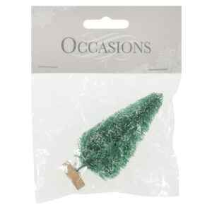 Decoration: Frosted Christmas Tree: 10cm: 1 Piece