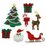 Dress it up Buttons 2464 Christmas Eve