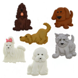 Dress it up Buttons 4674 Puppy Parade