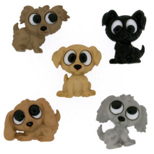 Dress it up Buttons 7687 Playful Puppies