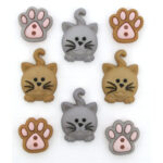 Dress it up Buttons 9349 Happy Kittens