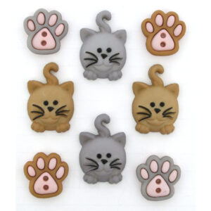 Dress it up Buttons 9349 Happy Kittens
