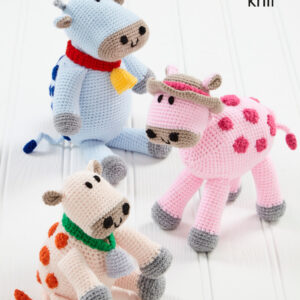King Cole Pattern 5155 Amigurumi Crochet Cows DK